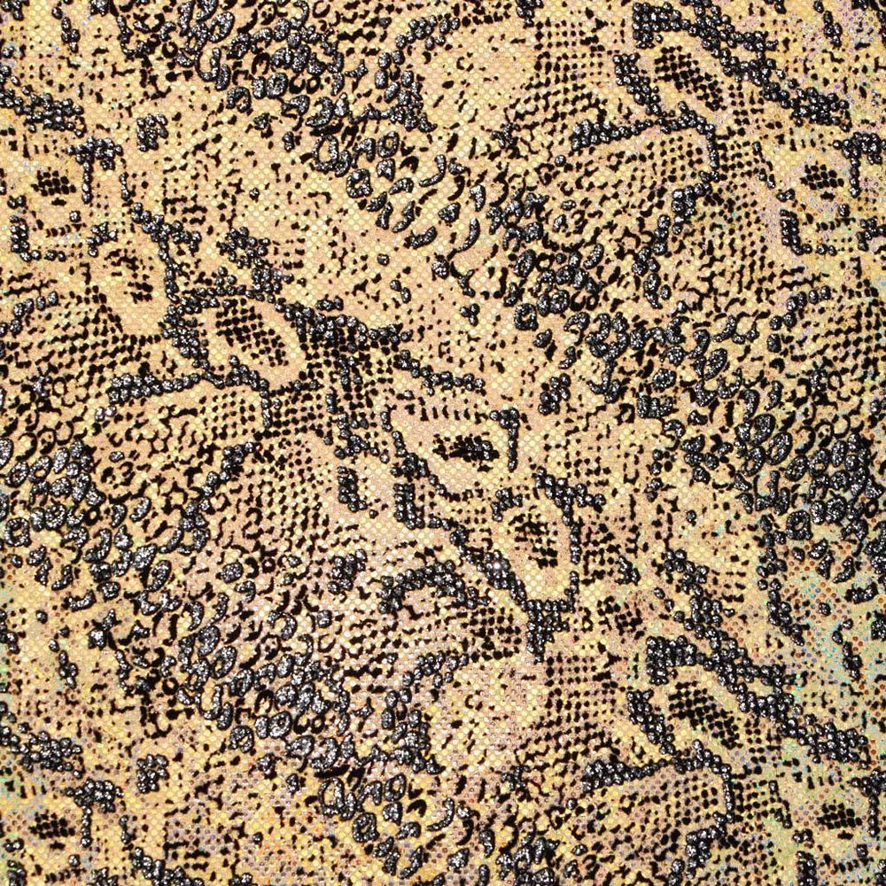 1 Yard Shakira Shattered Glass Foiled Spandex Fabric 4-Way Stretch, 60" Wide