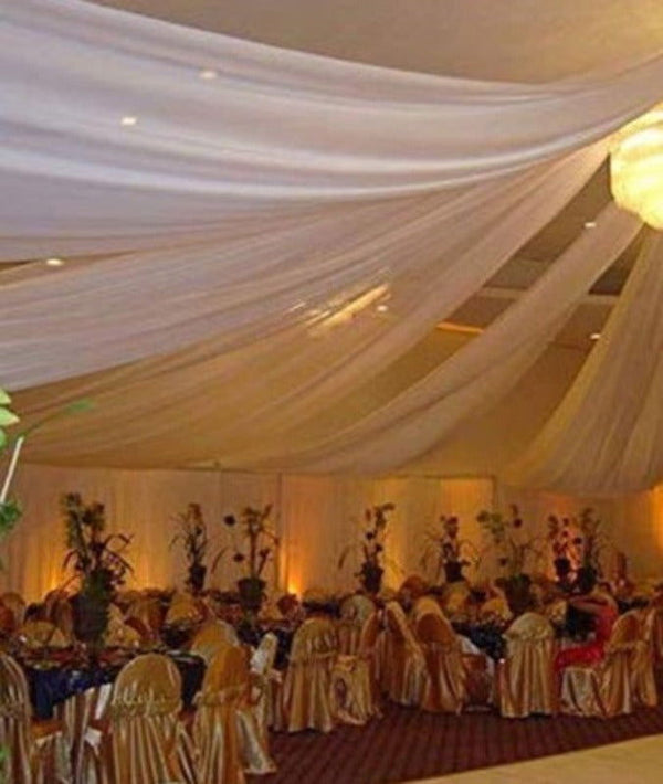 1 Yard Extra-Wide Sheer Voile Fabric for Events & Soft Furnishings 118-120" Width