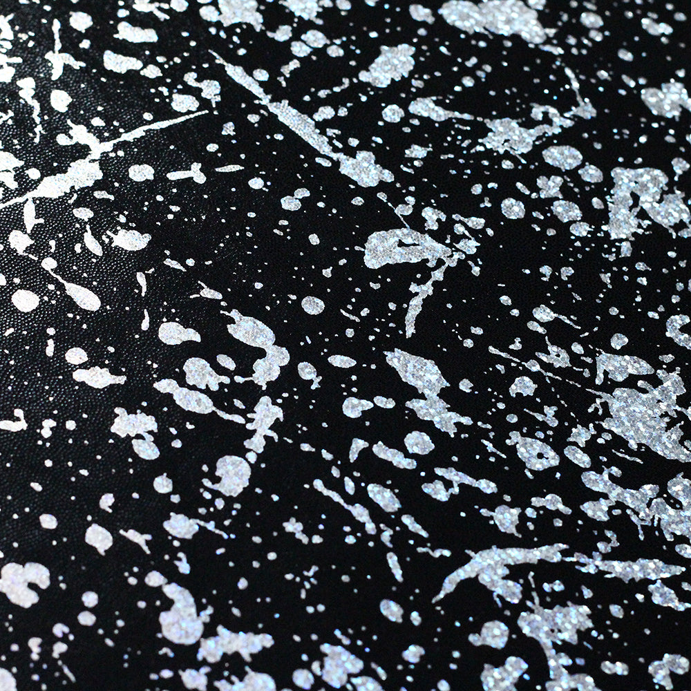 Splash Holo Nylon Spandex Fabric - Assorted Colors, Paint Splatter Hologram, 58/60" Width (1 Yard)