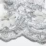 1 Yard Tulle Lace Fabric with 3D Embroidered Applique Design, 52" Wide