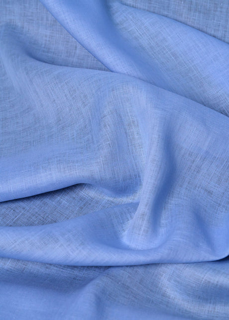 1 Yard Sky Blue Linen Fabric Softened Lightweight Solid 58 Inches Wide for Clothing and Crafts