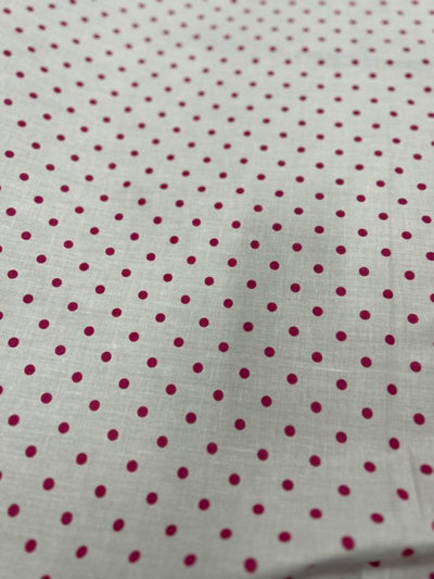 1 Yard Small Polka Dot Poly Cotton Fabric Durable Lightweight Apparel Material width