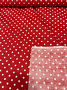 1 Yard Small Polka Dot Poly Cotton Fabric Durable Lightweight Apparel Material width