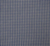 1 Yard Stretch Cotton Poplin Plaid Blue Fabric, 44/45" Wide Lightweight Apparel Material