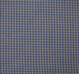 1 Yard Stretch Cotton Poplin Plaid Blue Fabric for Shirts Dresses Uniforms Sewing 44/45 Inches Width