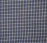 Stretch Cotton Poplin M391 Plaid Blue - Cotton Spandex Fabric, Plaid, Blue, 44/45" Width (1 Yard)