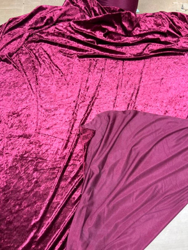 1 Yard Stretch Panne Velvet Velour Fabric Soft Shiny Knit for Apparel & Costumes