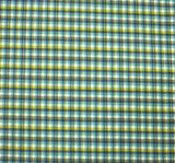 Stretch Plaid D#8000 Polyester Rayon Spandex Fabric - Jade/Blue Plaid, 44/45" Width