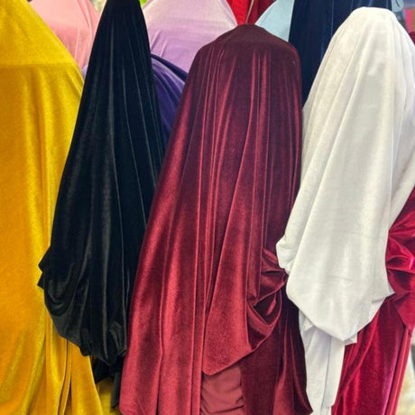 1 Yard Stretch Velvet Fabric Soft Durable Polyester Spandex for Upholstery & Event Decor