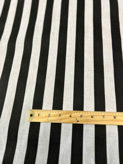 1 Yard Stripe Print Poly Cotton Fabric 1 Inch Durable Apparel Material width