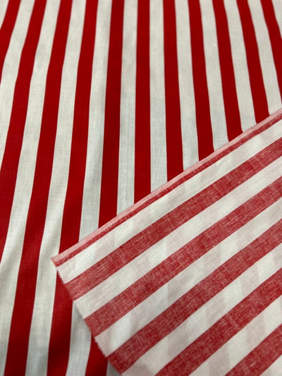 1 Yard Stripe Print Poly Cotton Fabric 1 Inch Durable Apparel Material width