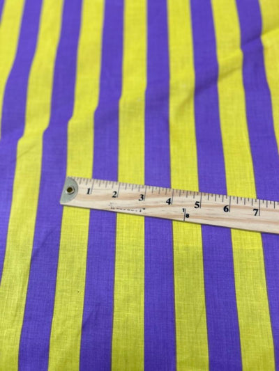 1 Yard Stripe Print Poly Cotton Fabric 1 Inch Durable Apparel Material width