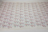 1 Yard Ribbon Tulle Lace Fabric with Embroidered Sequins, Soft Floral Design, 52" Wide