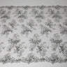 1 Yard Tulle Lace Fabric Embroidered with Applique & Beads with 3D Floral Pattern 100% Polyester 50/52" Wide