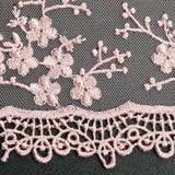 1 Yard Tulle Lace Fabric with Embroidered Chemical Scallop Edge, 50/52" Wide