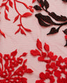1 Yard Two Tone Tulle Lace Fabric Embroidered, 100% Polyester, 50/52" Wide