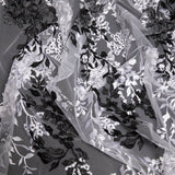 1 Yard Embroidered Two-Tone Tulle Lace Fabric – Soft Polyester, 50/52" Wide