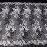 1 Yard Two Tone Tulle Lace Fabric Embroidered, 100% Polyester, 50/52" Wide