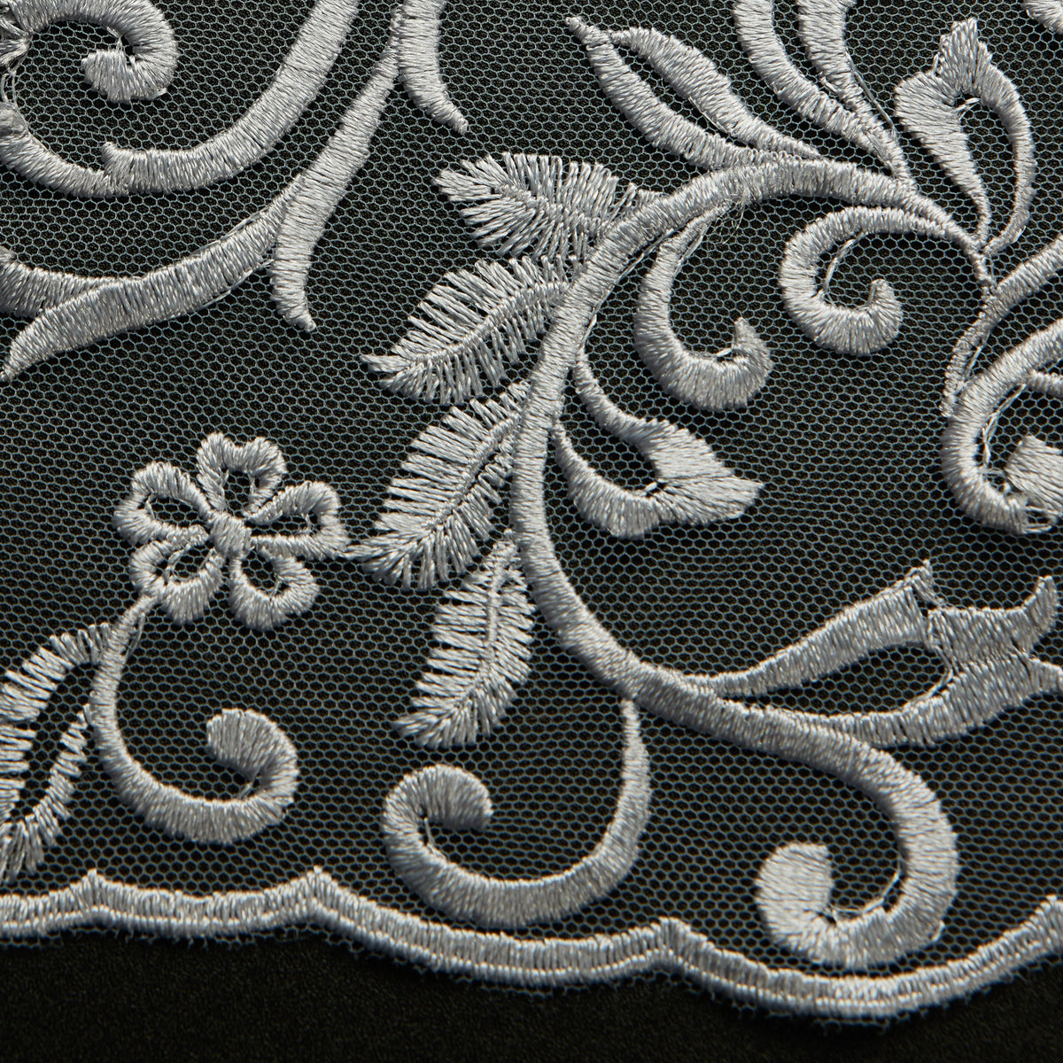 1 Yard Tulle Lace Fabric with Intricate Embroidery, 50/52" Wide 100% Polyester