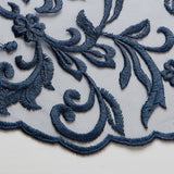 1 Yard Tulle Lace Fabric with Intricate Embroidery, 50/52" Wide 100% Polyester