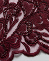 1 Yard Tulle Lace Fabric Embroidered with Beads & Sequins, 50/52" Wide 100% Polyester