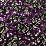 1 Yard Tango Stretch Lace Sequin Fabric 54" Wide, 235 GSM