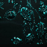 1 Yard Glitter Tulle Lace Fabric with Floral Pattern 58" Wide Mesh for Bridal, Gowns & Crafts