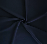 1 Yard Dark Navy Techno Crepe Fabric, Stretch Polyester Spandex Blend 58/60 Inches Wide