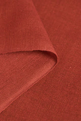 1 Yard Tomato Linen Silk Blend Fabric Flat Soft Midweight Woven 54 Inch Width