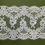 1 Yard Corded Double Sided Lace Trimming 100% Polyester Net Mesh 10? Wide