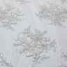 1 Yard 52" Wide Tulle Lace Fabric Embroidered with Intricate Design