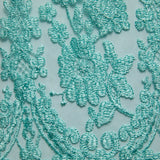 1 Yard Luxury Embroidered Tulle Lace with Fine Intricate Detailing – 52" Wide