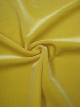 Solid Polyester Spandex Velvet Fabric - Medium Weight, 2 Ways Stretch, 58-60" Width