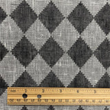 1 Yard White Sage Pure Linen Yarn-Dyed Quilted Mesh Fabric Midweight 65 Inch Width