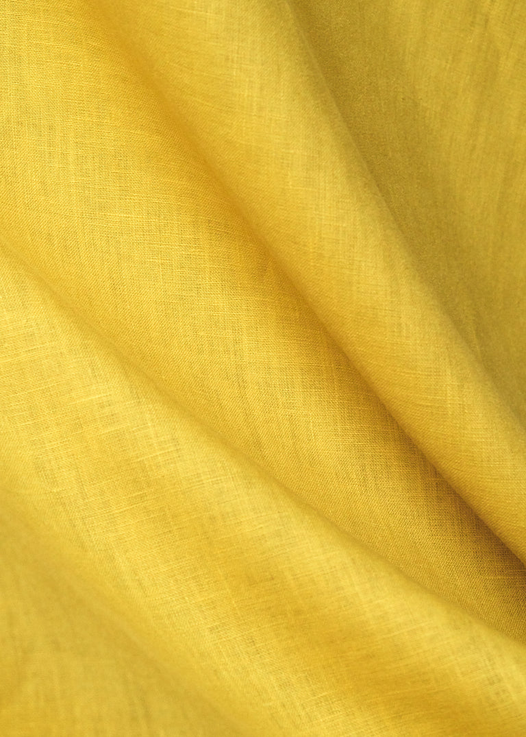 1 Yard Wheatgrass Pure Linen Fabric 5.5 oz, Softened Midweight 58 Inch Solid Weave