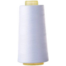 1 Pack of 6000 Yard White Spools Sewing Thread All Purpose 100% Spun Polyester Overlock Cone