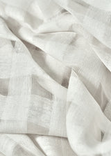 1 Yard White Linen Rayon Spirit 1 Inch Checker Mesh Fabric Lightweight 60 Inch Width