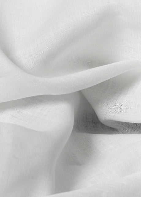 1 Yard Softened White Linen Fabric Lightweight Solid 58 Inches Wide for Apparel and Home Décor