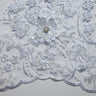 1 Yard Exquisite Embroidered Tulle Lace with Applique and 3D Design Fabric 52" Wide