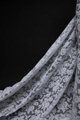 1 Yard Re-Embroidery Lace Fabric Cord Glorious Design Luxurious Texture 52/54" Wide