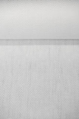 1 Yard White Irish Linen Herringbone Premium Natural Sewing Fabric 57" Width