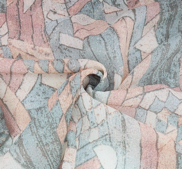 Yoryu Chiffon Pink, Green Lightweight Sheer 1 Yard Polyester Fabric, 57/58" Wide, Perfect for Apparel