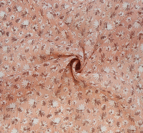 1 Yard Coral Pink Chiffon Fabric 57/58" Wide, Lightweight 100% Polyester Apparel Material