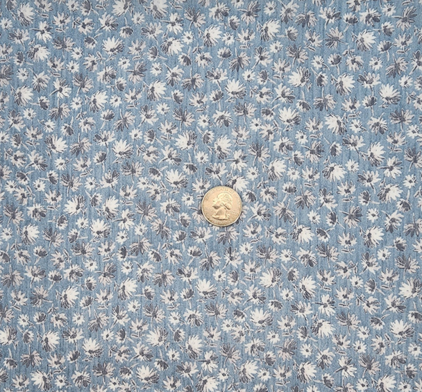 1 Yard Spring Blue Yoryu Chiffon Fabric, 100% Polyester, 57/58" Wide, Lightweight Apparel Material