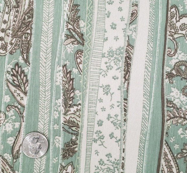 Yoryu Chiffon 1D1663 Polyester Fabric - Reseda Green, Sheer, 56/58" Width (1 Yard)