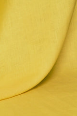 1 Yard Mustard Pure Linen Fabric 5.5 oz, Softened Midweight 54 Inch Solid Weave