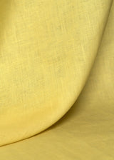 1 Yard Yellow Pure Linen Fabric 5.5 oz, Stone Washed Midweight 54 Inch Solid Weave