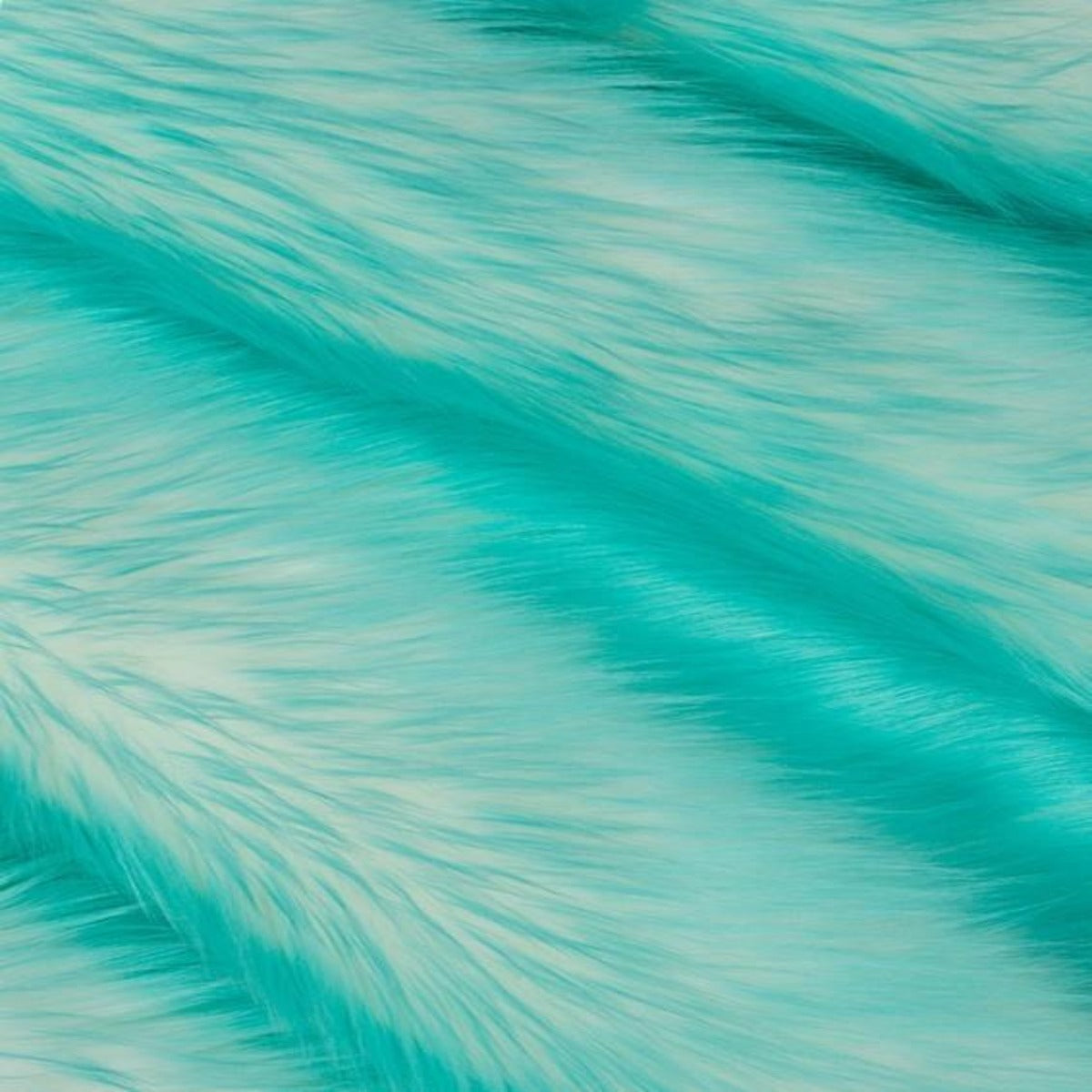 1 Yard Snow Luxury Two Tone Shaggy Faux Fur Fabric 58"/60" Width