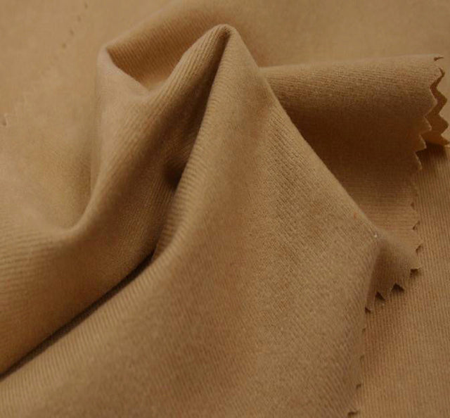 Alova Suede Taupe Polyester Fabric - Taupe, Suede, 58/60" Width