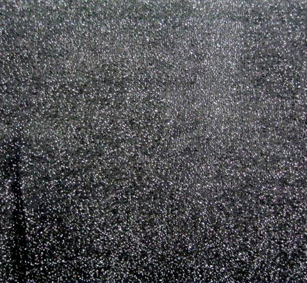 American Knit Black/Silver Nylon Polyester Fabric - Black/Silver Glitter, 58/60" Width (1 Yard)